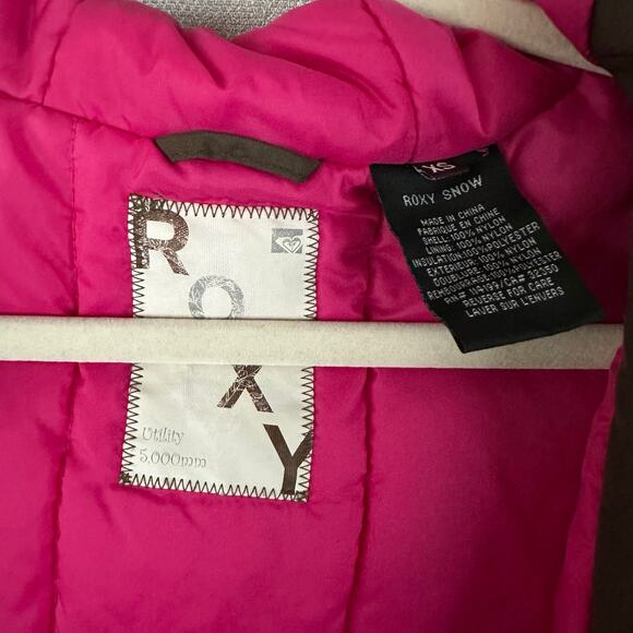 Roxy Snow Jacket Women’s Size XS Snowboard Ski 5000 mm  Brown Pink Orange - Picture 9 of 9